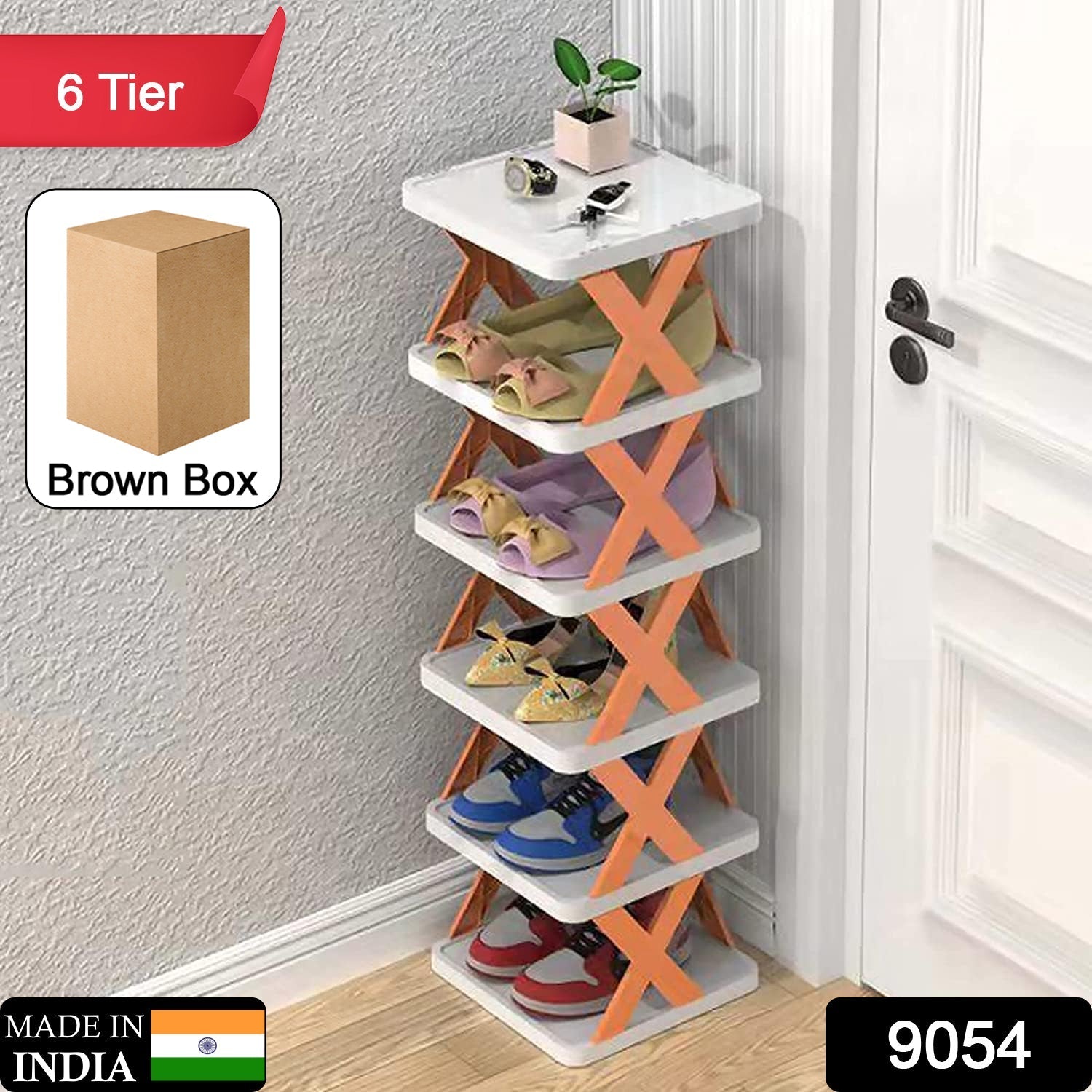 Space-saving shoe organizer