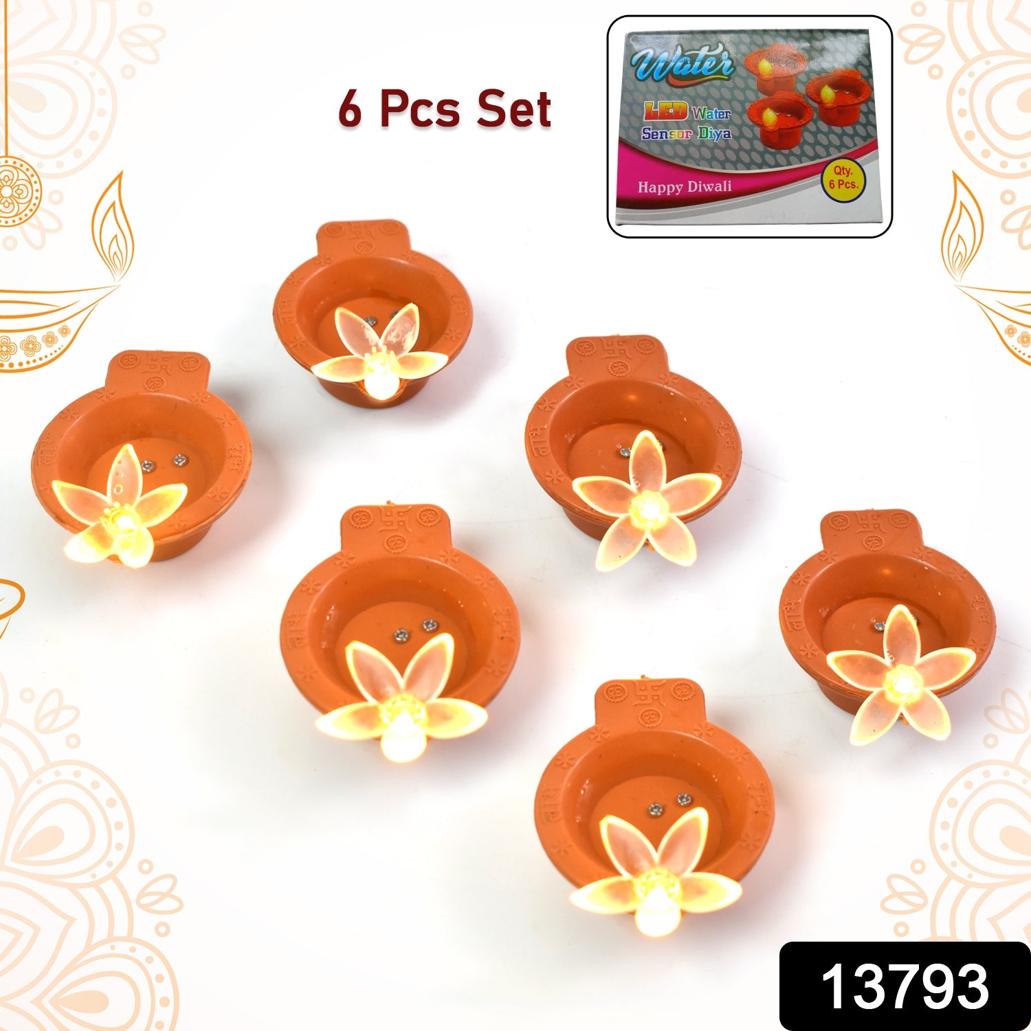 TIED RIBBONS Water Sensor LED Flower Diyas