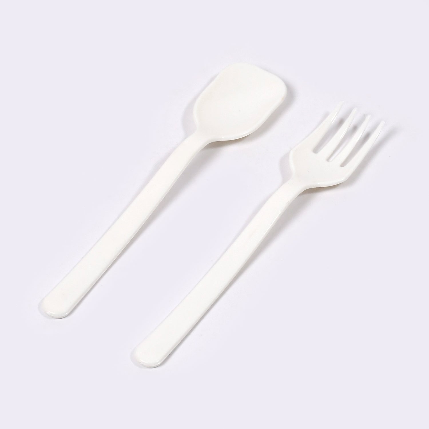 Pack of plastic forks and spoons for events