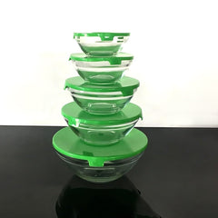 Glass Storage Bowl Set with Airtight Lids