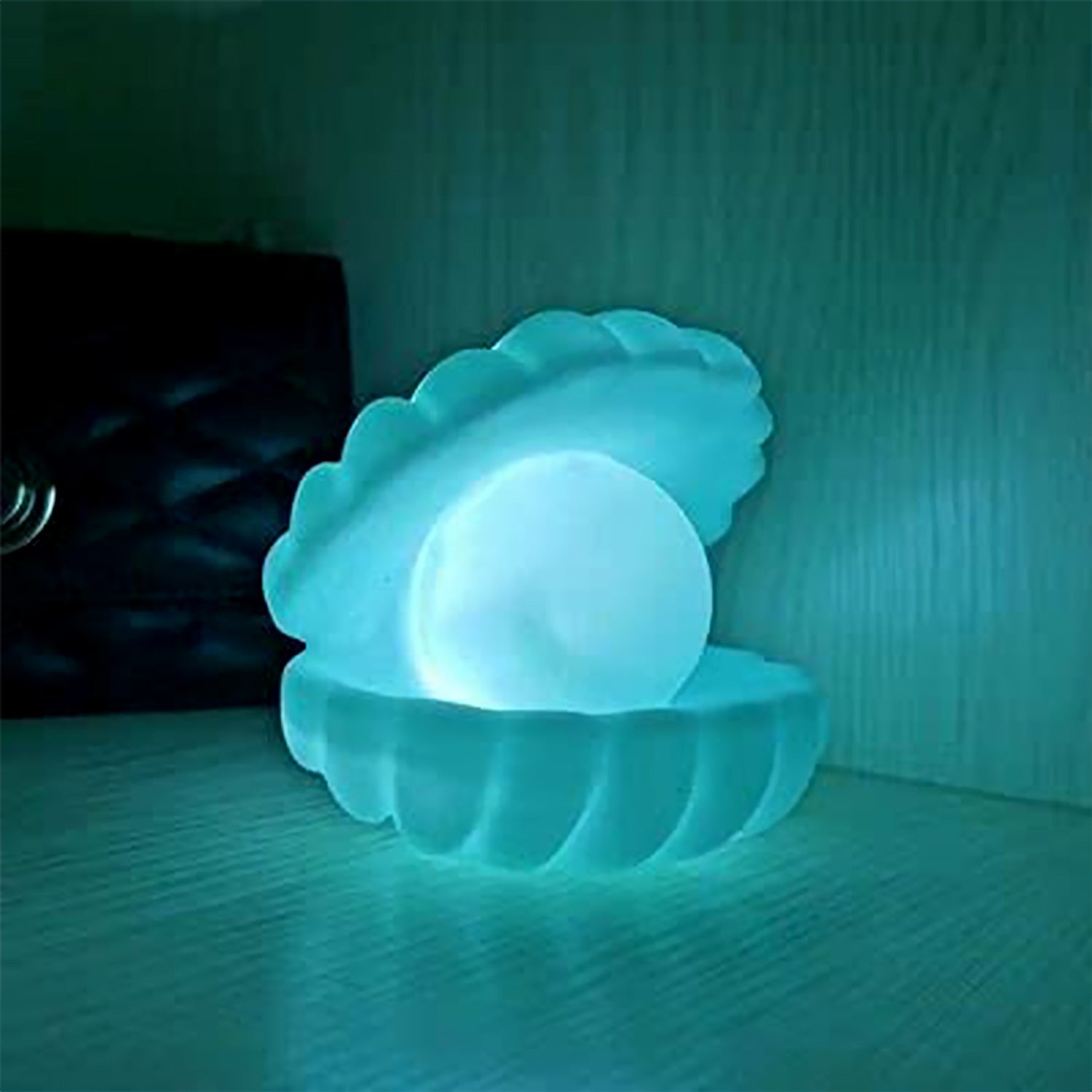 Pearl Shell Night Lamp Decorate Desk Lights Nursery Toy Lamp Led Pearl Shell Night Lights for Bedroom & Home (Small Battery Operated)