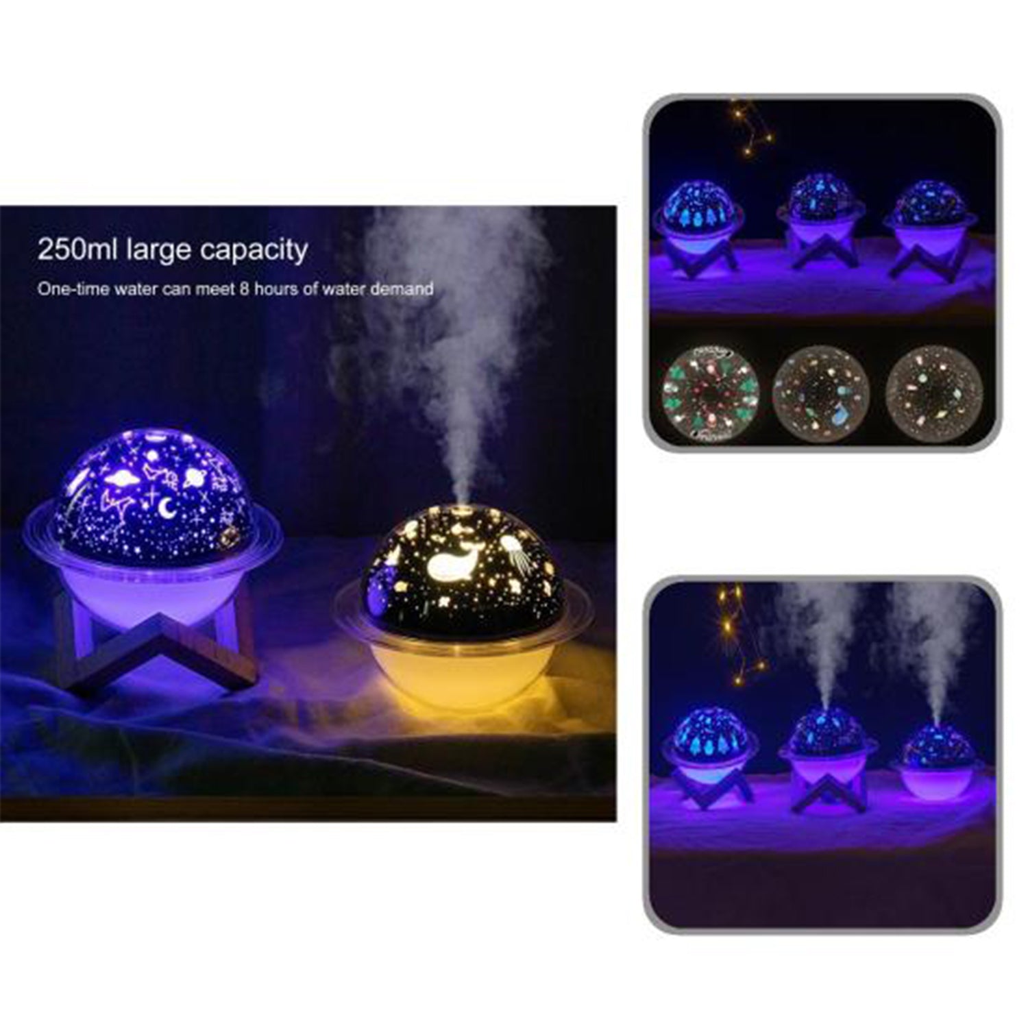 Decorative planet light humidifier for added comfort in any setting