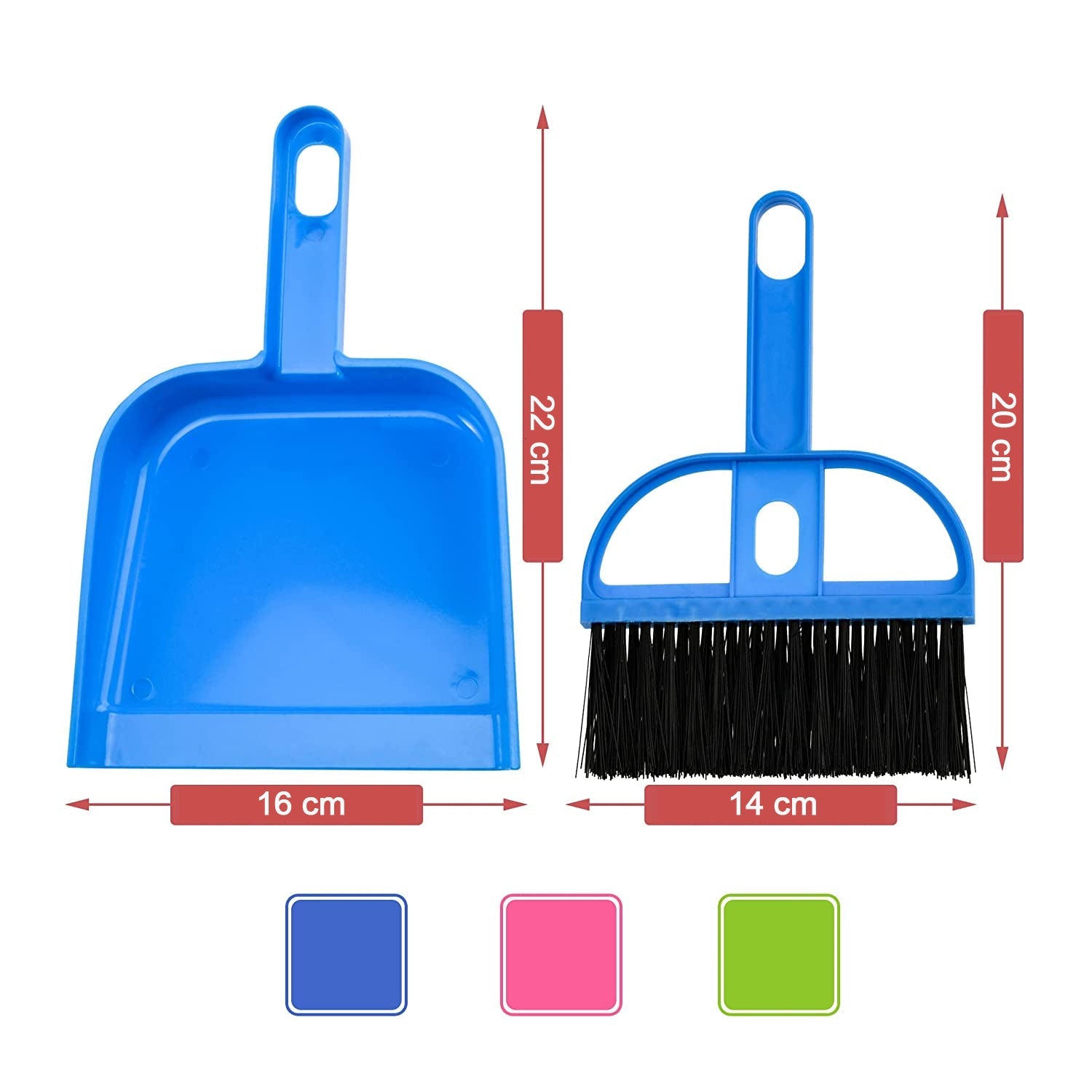 Brush and dustpan set for quick cleaning