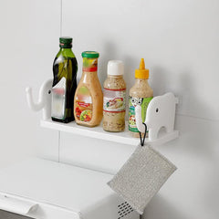 Multifunctional elephant shelf for bathroom storage