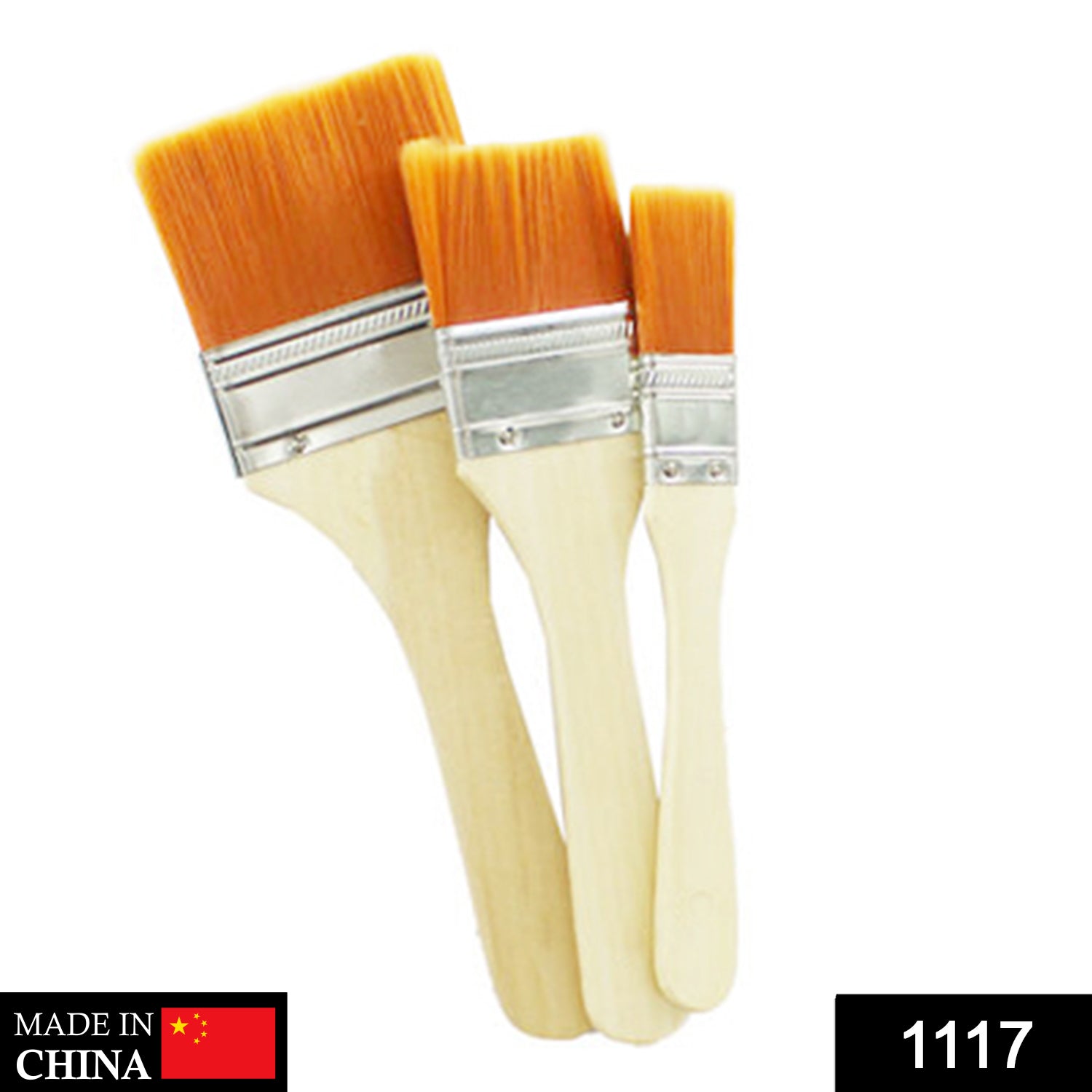 Artistic flat brushes for painting and craft work.