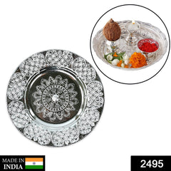 Elegant Pooja Thali with intricate design