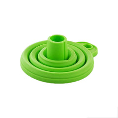 Silicone funnel for pouring oil and sauces.