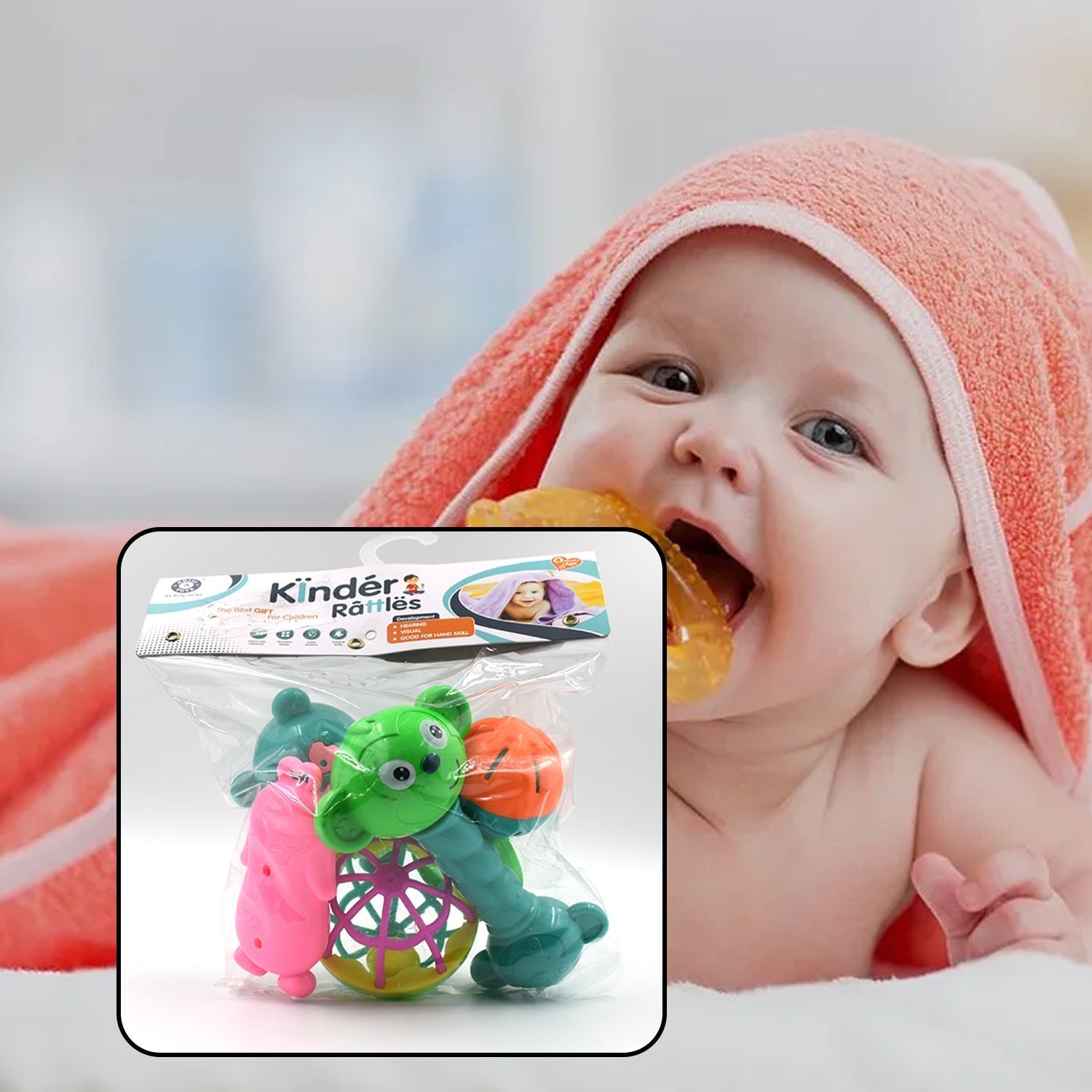 Baby toy set with rattles