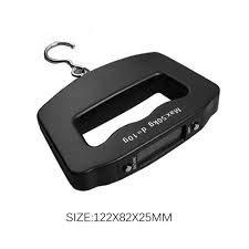 Black portable luggage scale with backlight.