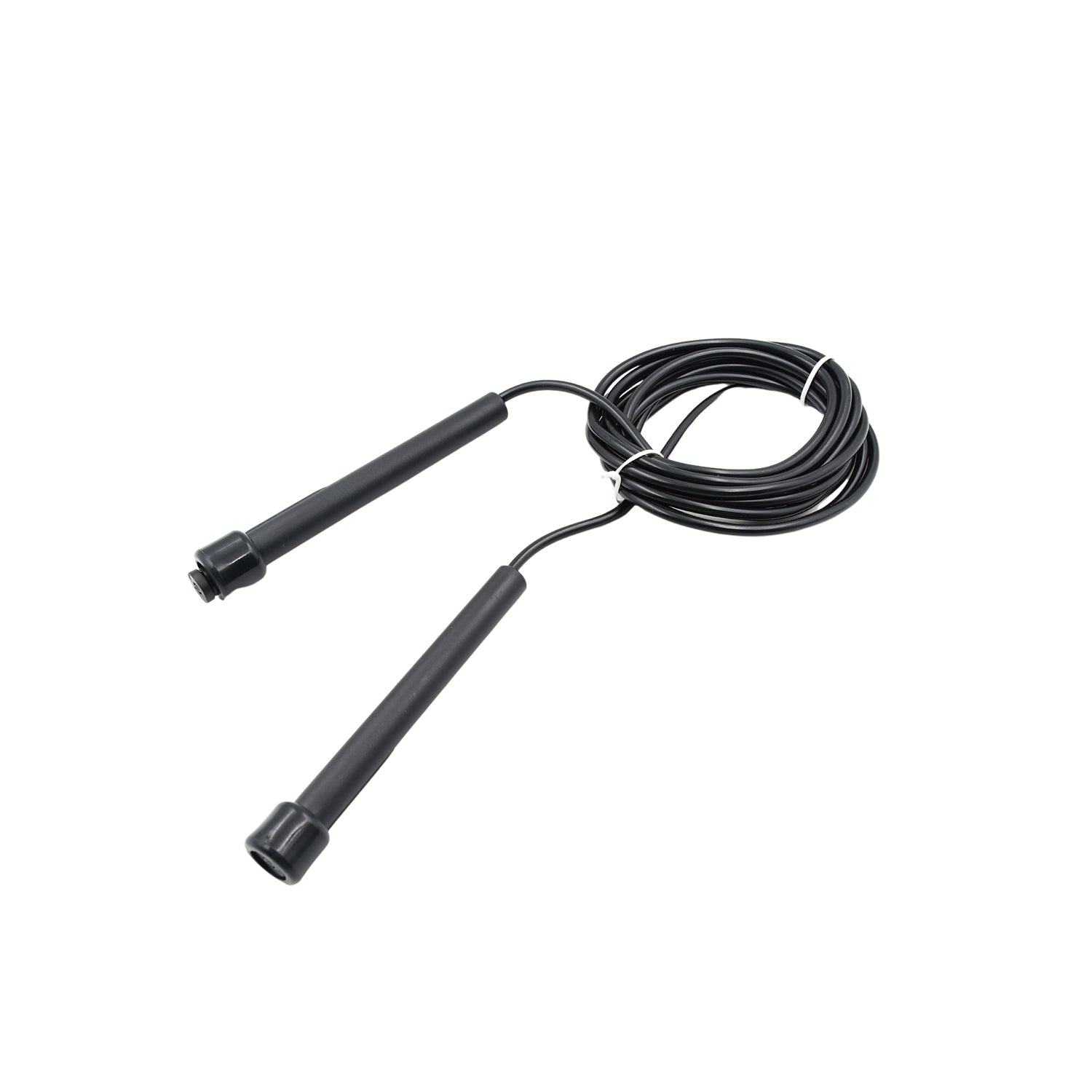 Ergonomic handle jump rope for workout routines.