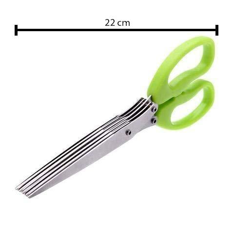 Scissors for vegetables and herbs, stainless steel with 5 blades