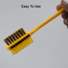 3-side portable shoe cleaning brush, ideal for polishing and maintaining suede and rubber shoes.