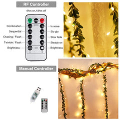 Led Green Leaf Vine Lights For Decoration