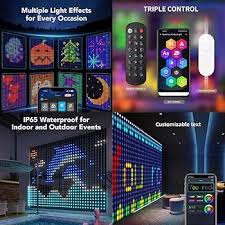 Strings Smart 400 Led Curtain Light Bluetooth App Music Sync DIY Customize Pattern and Text RGB Colorful Light