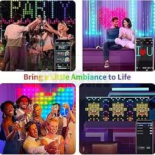 Strings Smart 400 Led Curtain Light Bluetooth App Music Sync DIY Customize Pattern and Text RGB Colorful Light