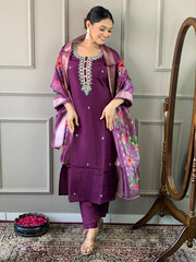 Women Party Wear Kurti Set with Dupatta