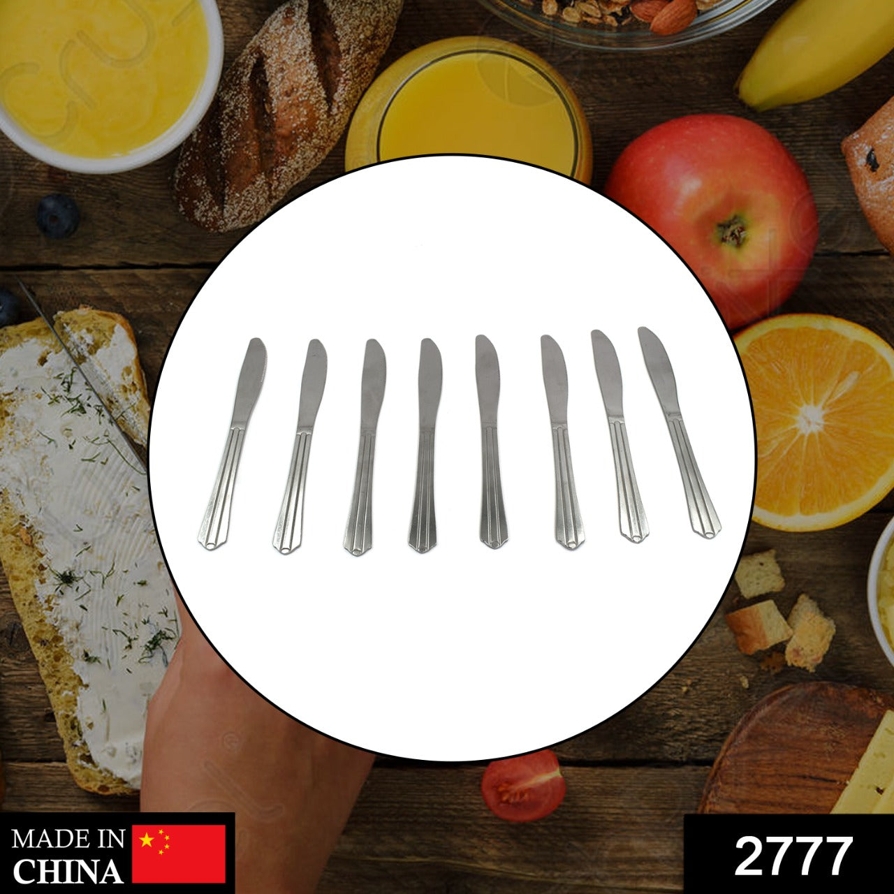 Dinner knife set of 8 pieces, suitable for outings and picnics