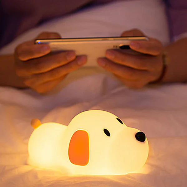 Silicone Sleeping Dog Lamp