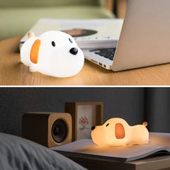 Silicone Sleeping Dog Lamp