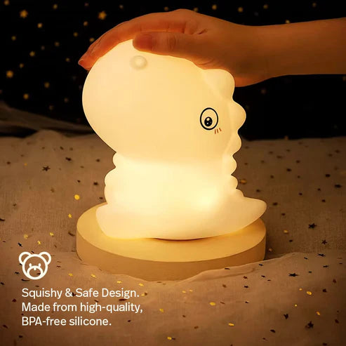 Cute Dinosaurs Silicone Nursery Lamp 7 Colors