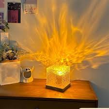 Dynamic Rotating Water Ripple Color Changing Crystal Lamp with Remote