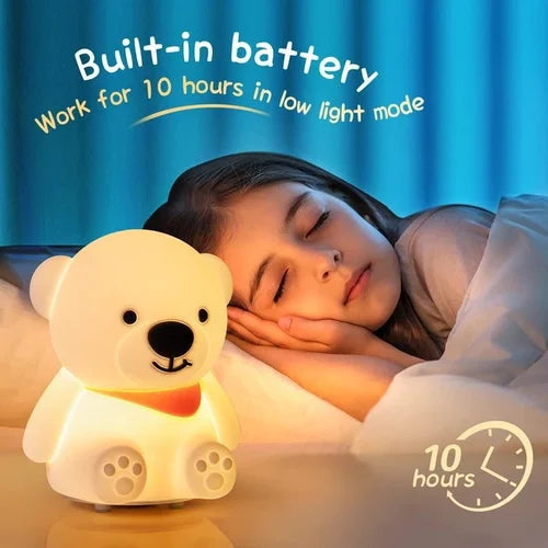 Bear Night Light for Kids,16 Colour Changing Baby Night Light