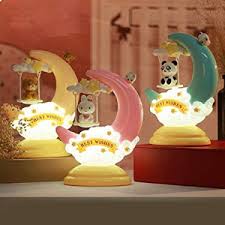 Moon Cartoon Table LED Night Lamp (Blue)