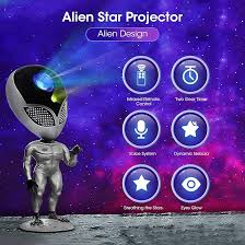 Aliens Star Lamp with Remote Control, Repeat Your Words Function, (AleinProjctr1876-480)